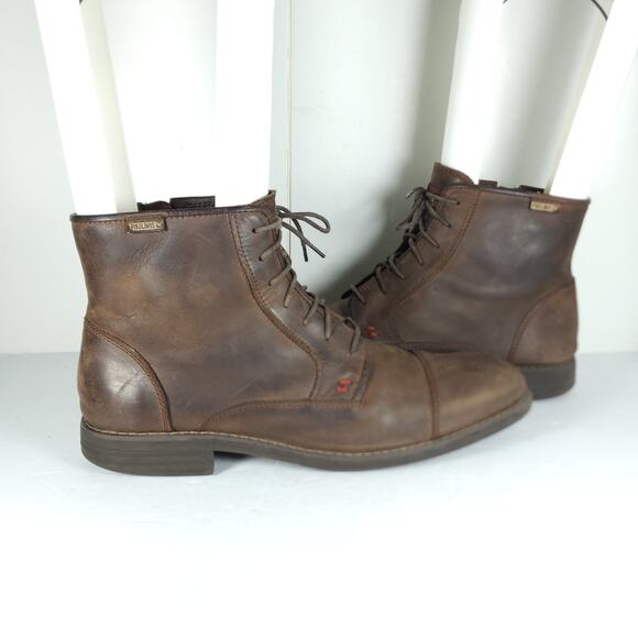 Pikolinos Men’s York US12 EU45 Brown Distressed Leather Zip Ankle Chukka Boots - Picture 8 of 16